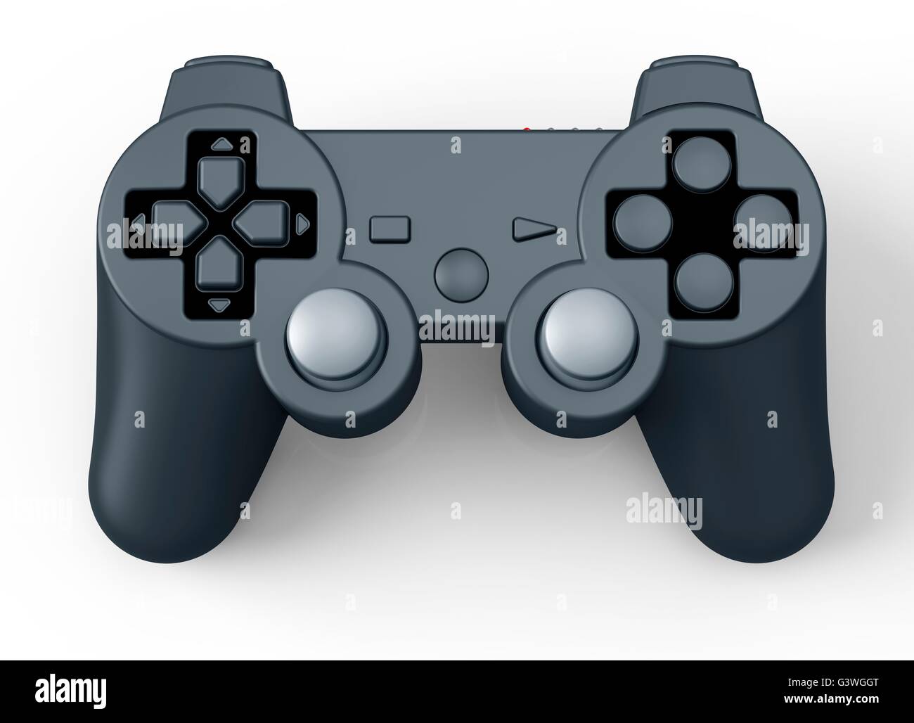 Game-Controller für Konsole isoliert auf weiss. Stockfoto