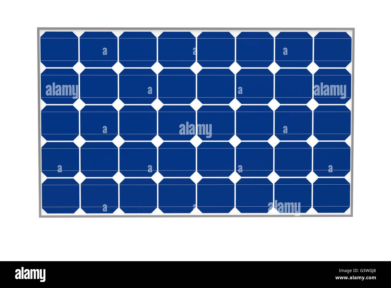 Solar Zellen isoliert auf einem weißen Hintergrund. Stockfoto
