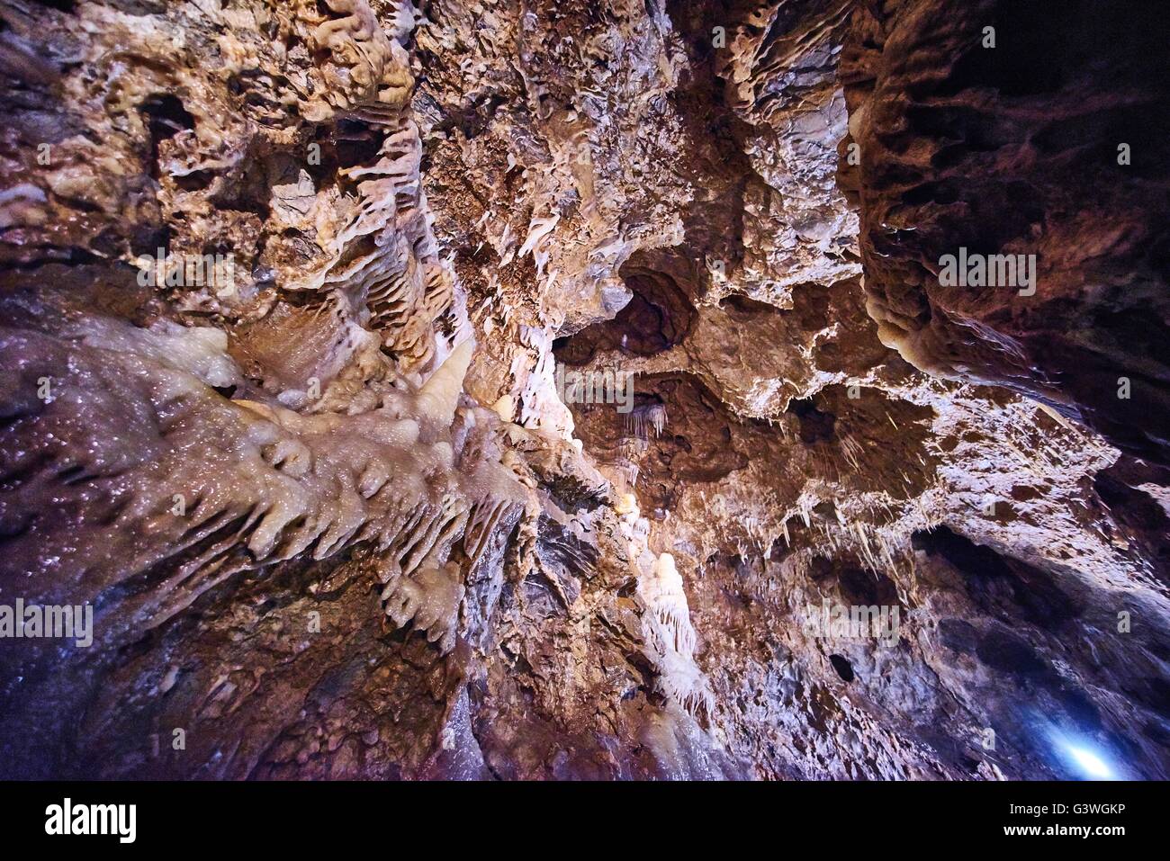 Im Inneren der Höhle, die alte und schöne schönes Bild Stockfoto