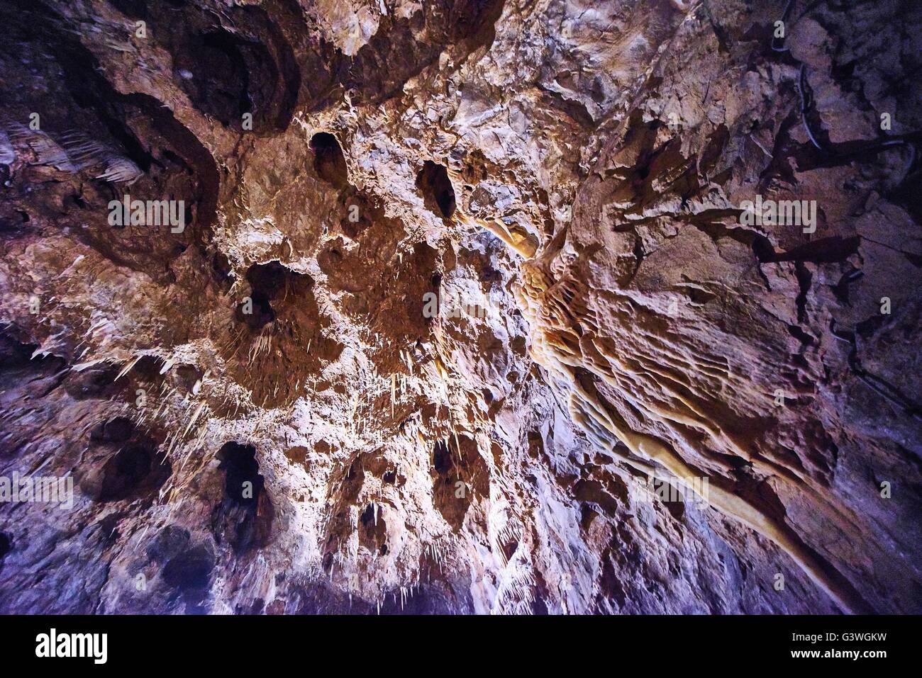 Im Inneren der Höhle, die alte und schöne schönes Bild Stockfoto