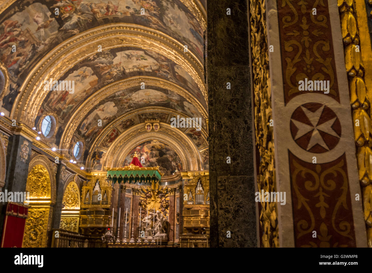 St. Johns Co. Kathedrale; Valletta auf Malta Stockfoto