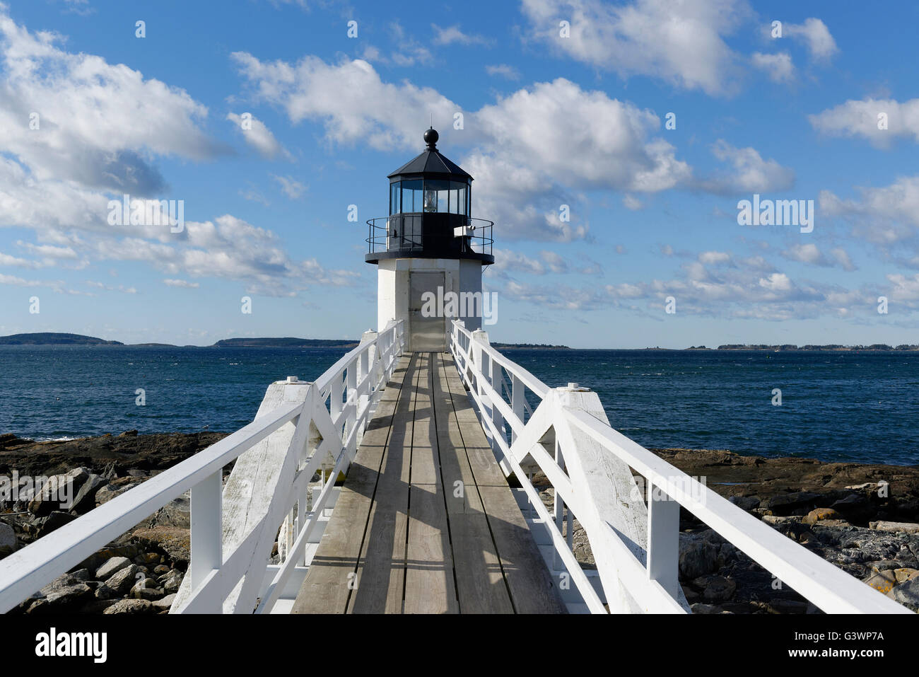 Marshall Point Lighthouse, Port Clyde, Maine, USA Stockfoto