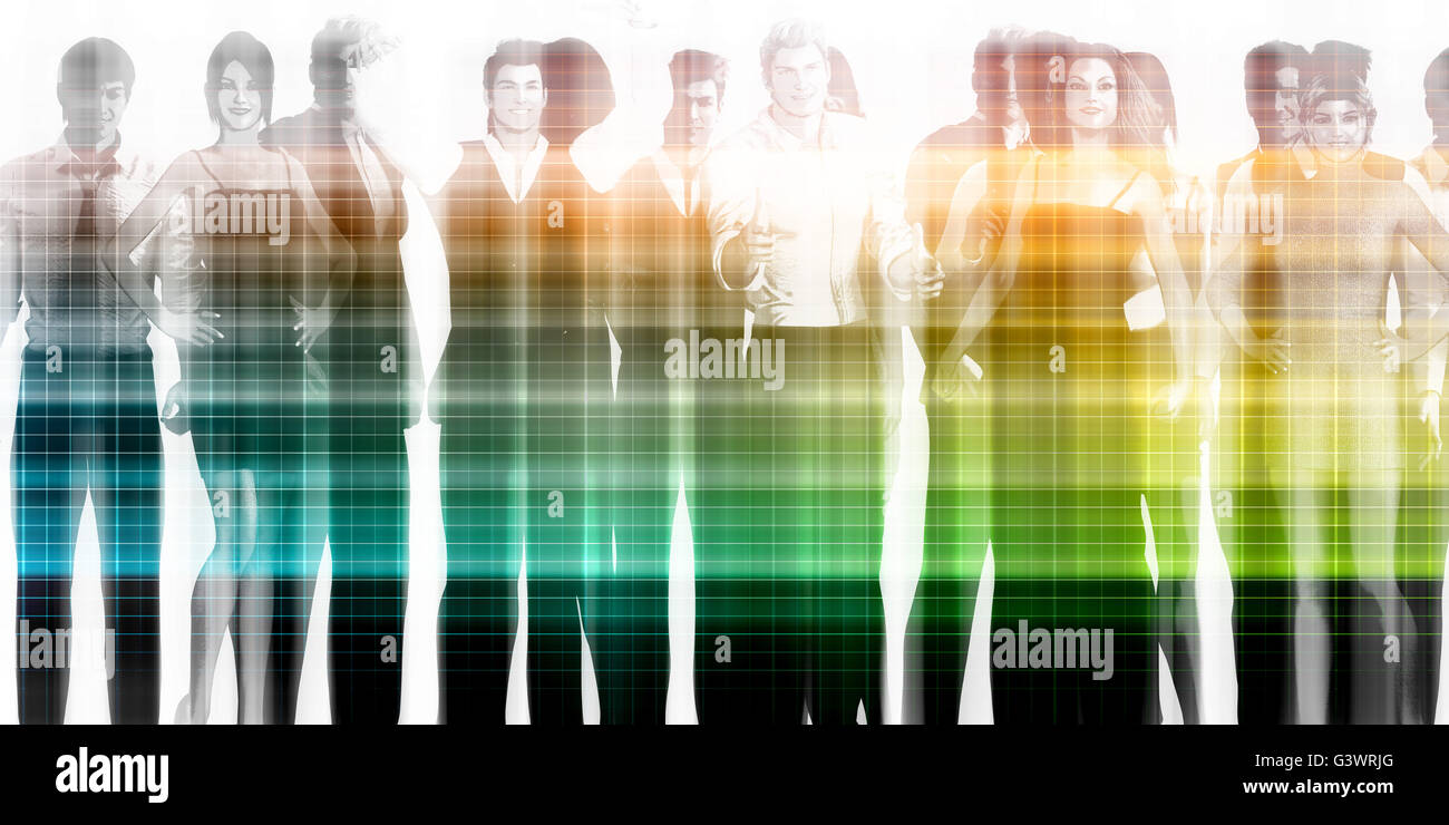 Management-Team und Anführer einer Gruppe von Geschäftsleuten Stockfoto