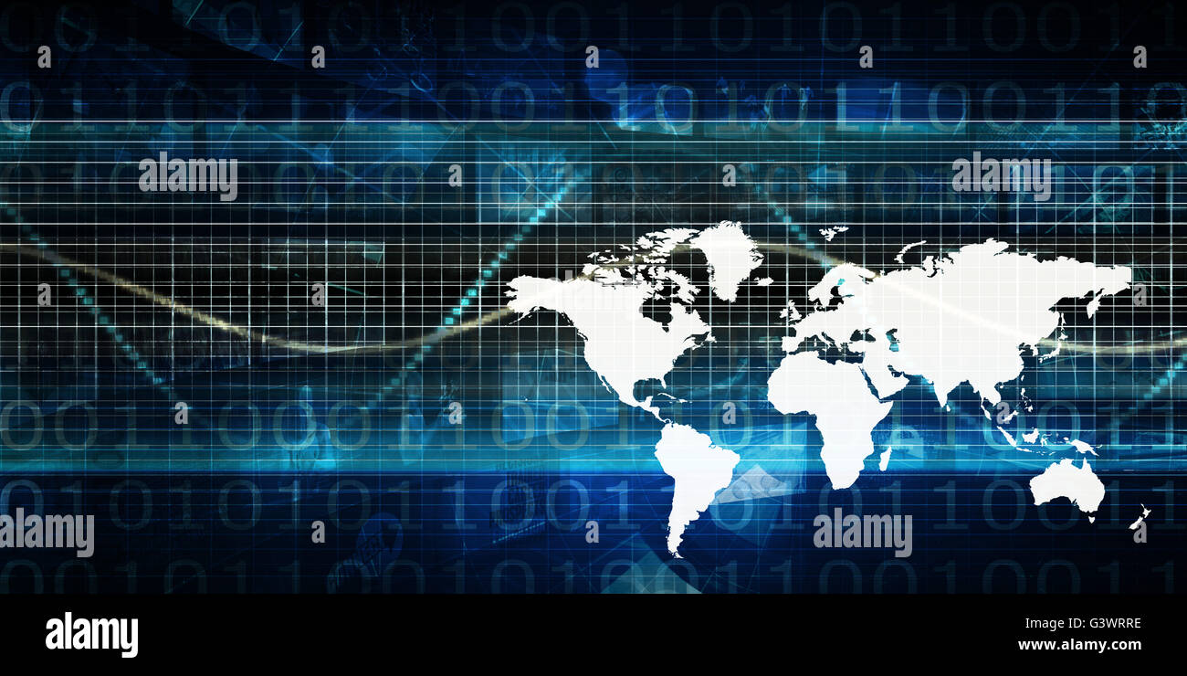 Global Business-Konzept als Stand der Technik eine Präsentation Stockfoto