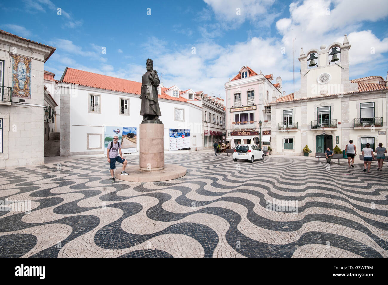 Europa, Portugal, Cascais, 5. Oktober quadratisch, Dom Pedro ich Denkmal Stockfoto