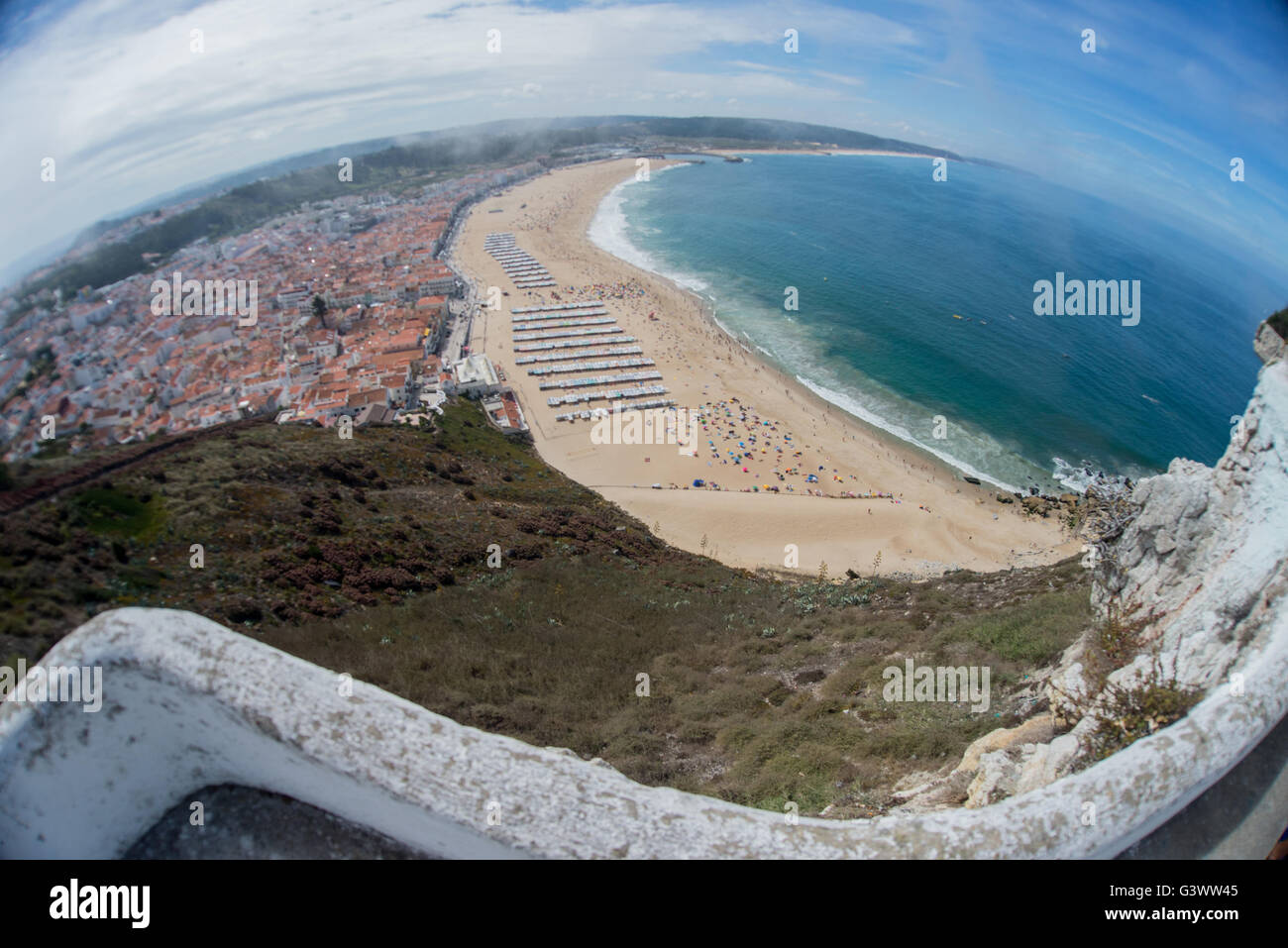 Europa, Portugal, Region Extremadura, Leiria District, Nazarè, Miradouro do Suberco Stockfoto