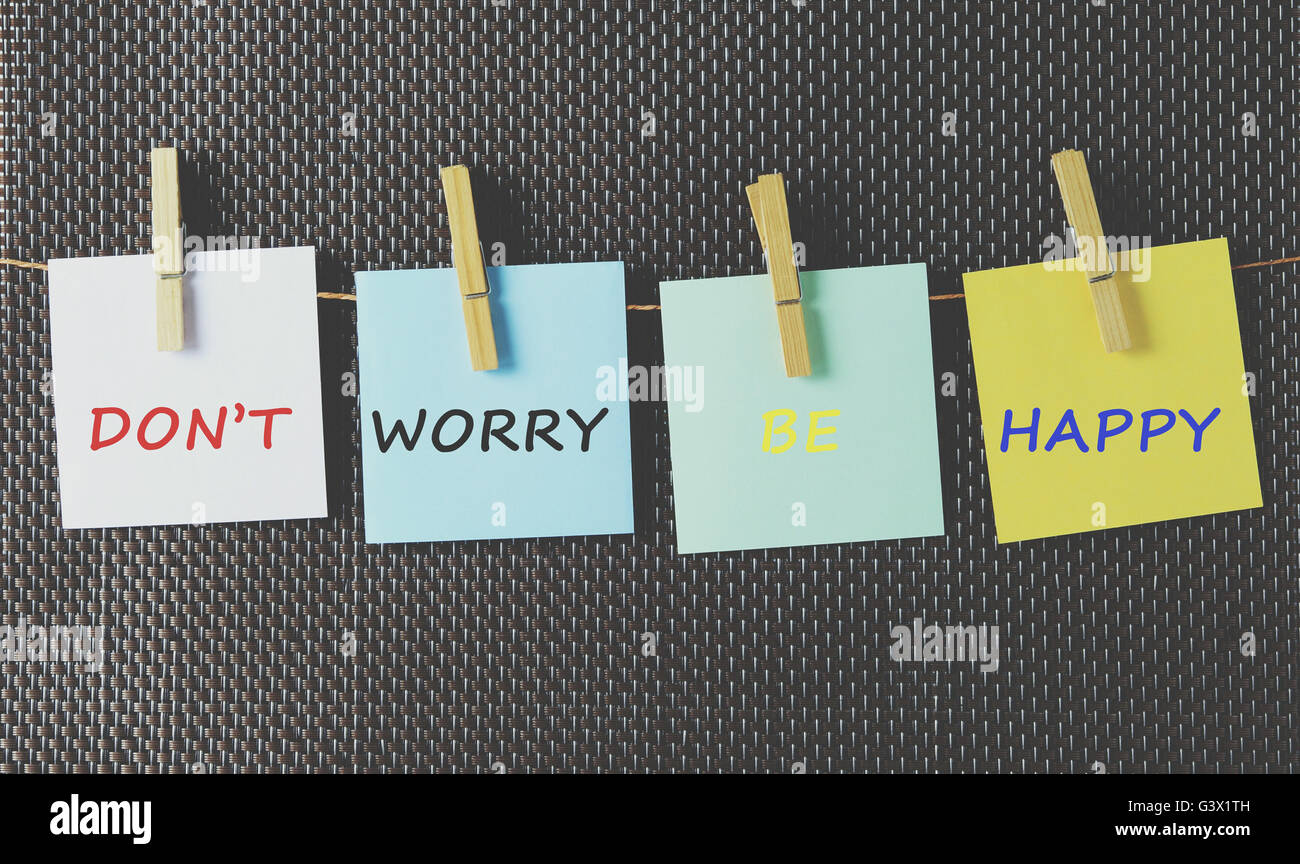 Leben Inspiration Zitate Nicht Worry Be Happy Auf Dem Bunten
