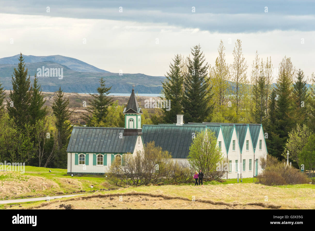 Thingvellir National Park beherbergt isländischen Parlaments Althing, 930 in Þingvellir gegründet und blieb dort bis 1798 Stockfoto