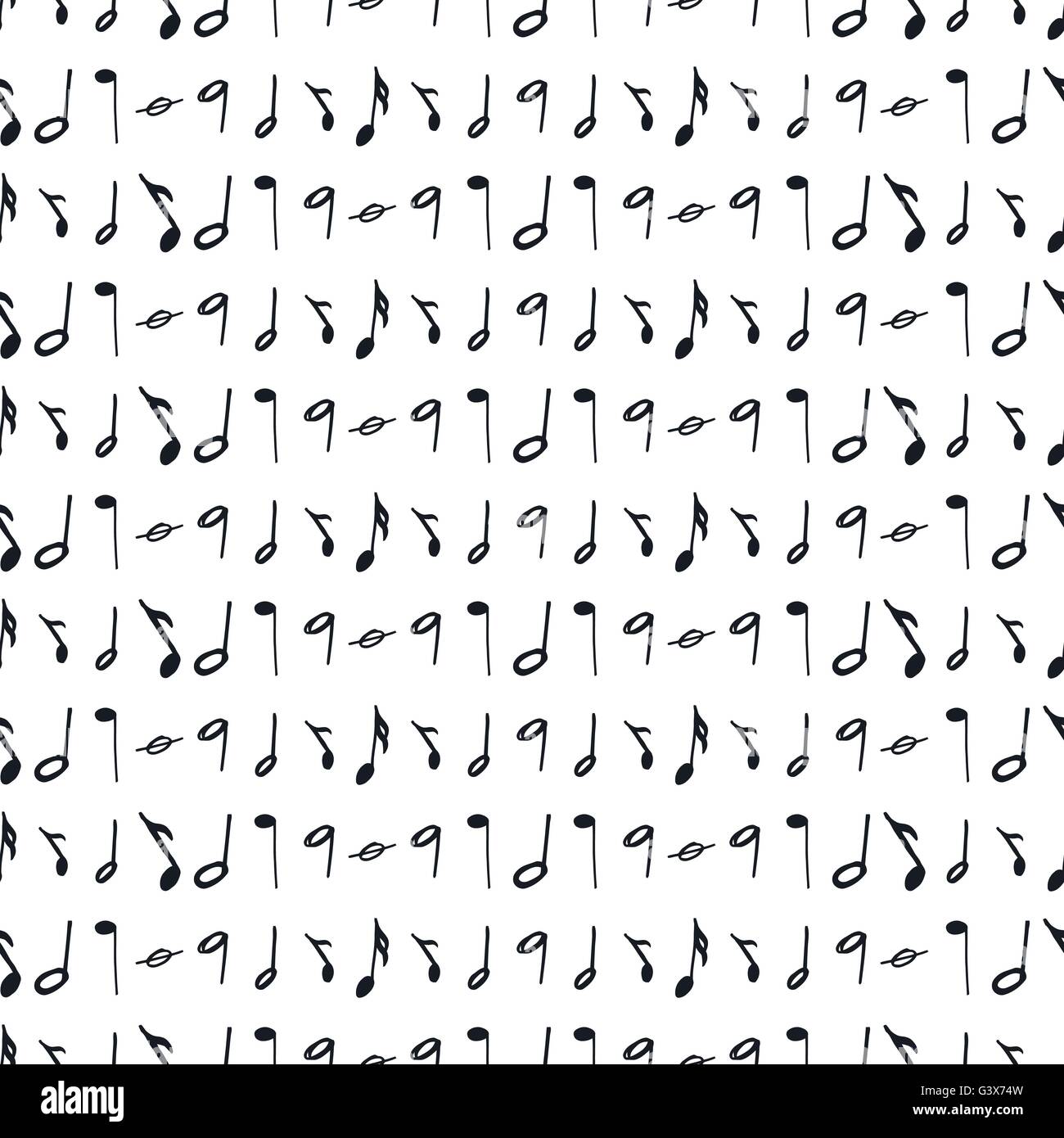 Nahtlose Muster mit Noten Stock Vektor