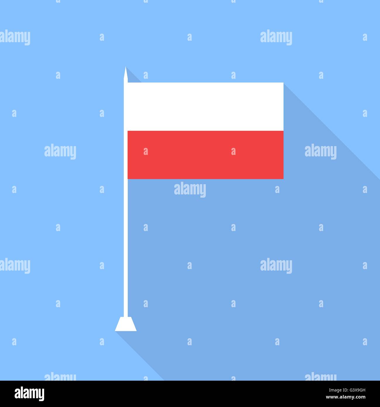 Flagge von Polen. Vektor-Illustration. Stock Vektor