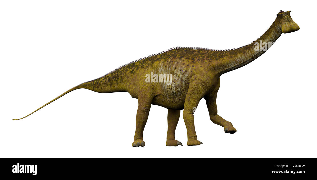 Nigersaurus war ein Sauropoden pflanzenfressenden Dinosaurier, der in der Republik Niger in Afrika während der Kreidezeit lebte. Stockfoto