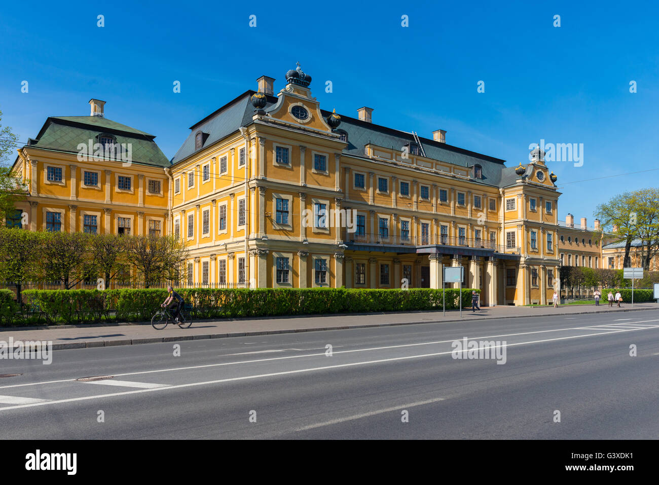 Das Menschikow-Palast-Fassade, Sankt Petersburg Stockfoto