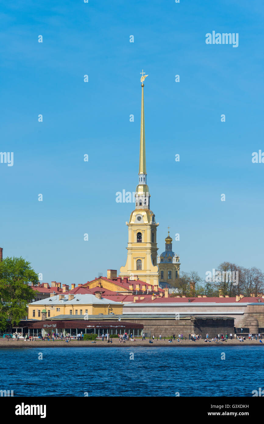 St. Peter und Paul Cathedral Festung auf der Newa In Sankt Petersburg, Russland Stockfoto