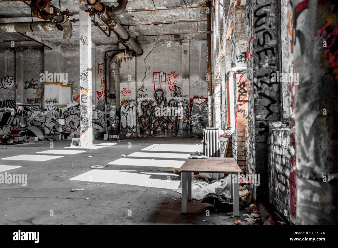 verlassenen Büro-Loft - Altbau Ruine Stockfoto