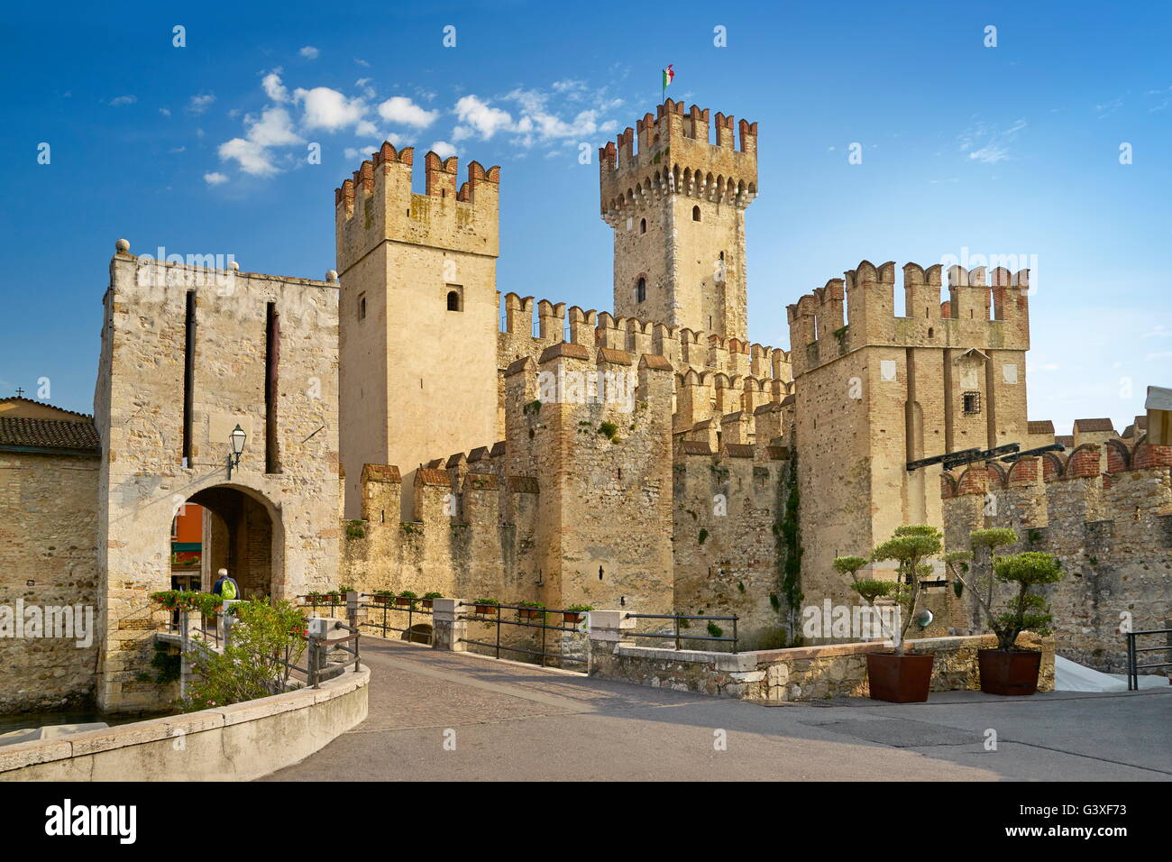 Scaliger Burg in Sirmione, Gardasee, Lombardei, Italien, UNESCO Stockfoto