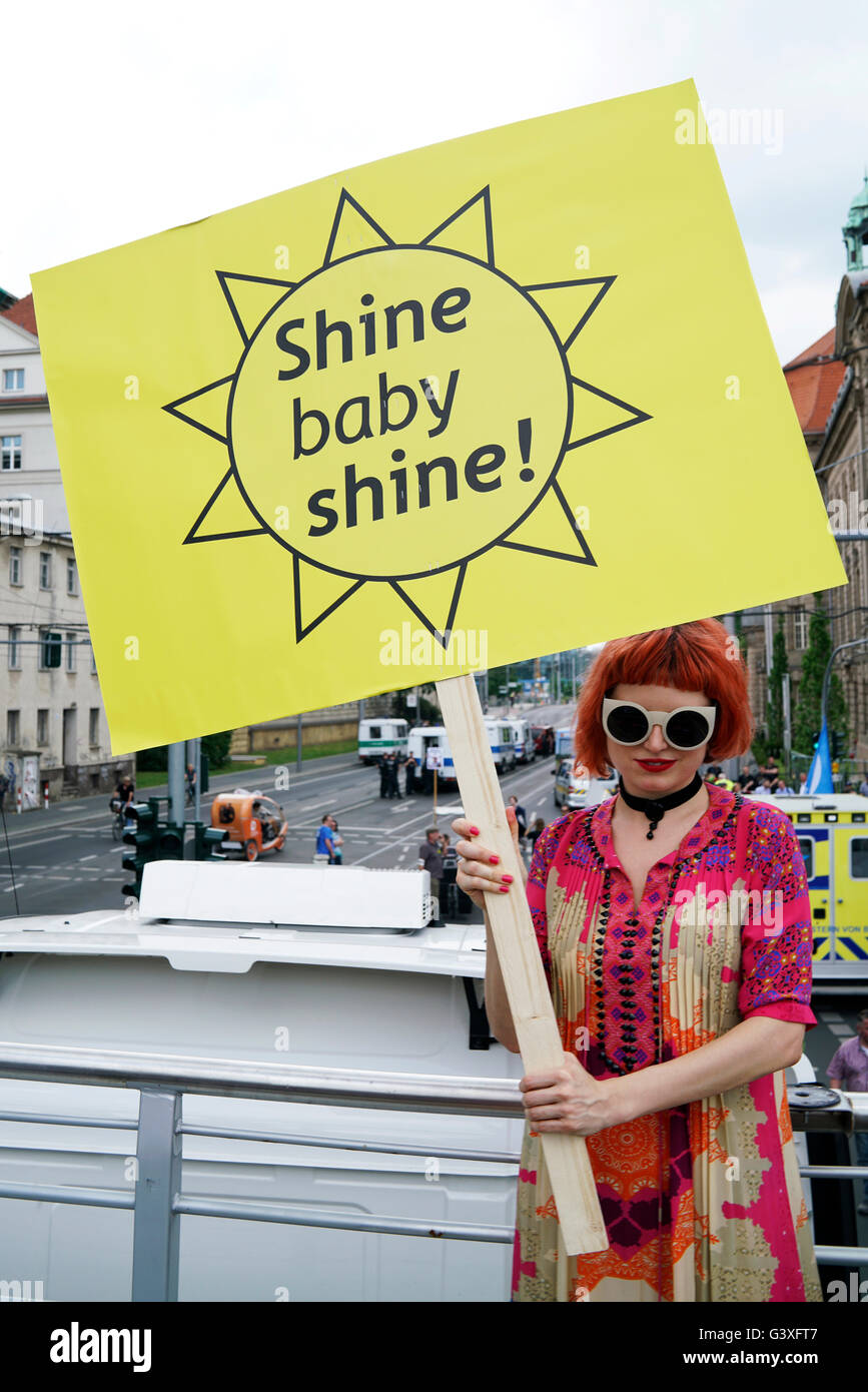 Demo in Berlin Stockfoto