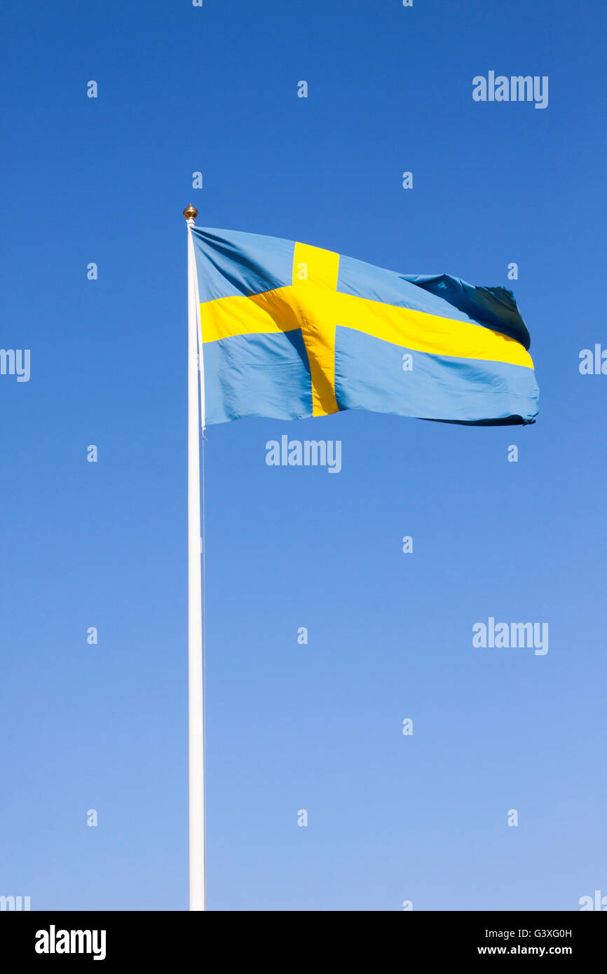 Schwedische Flagge Stockfoto