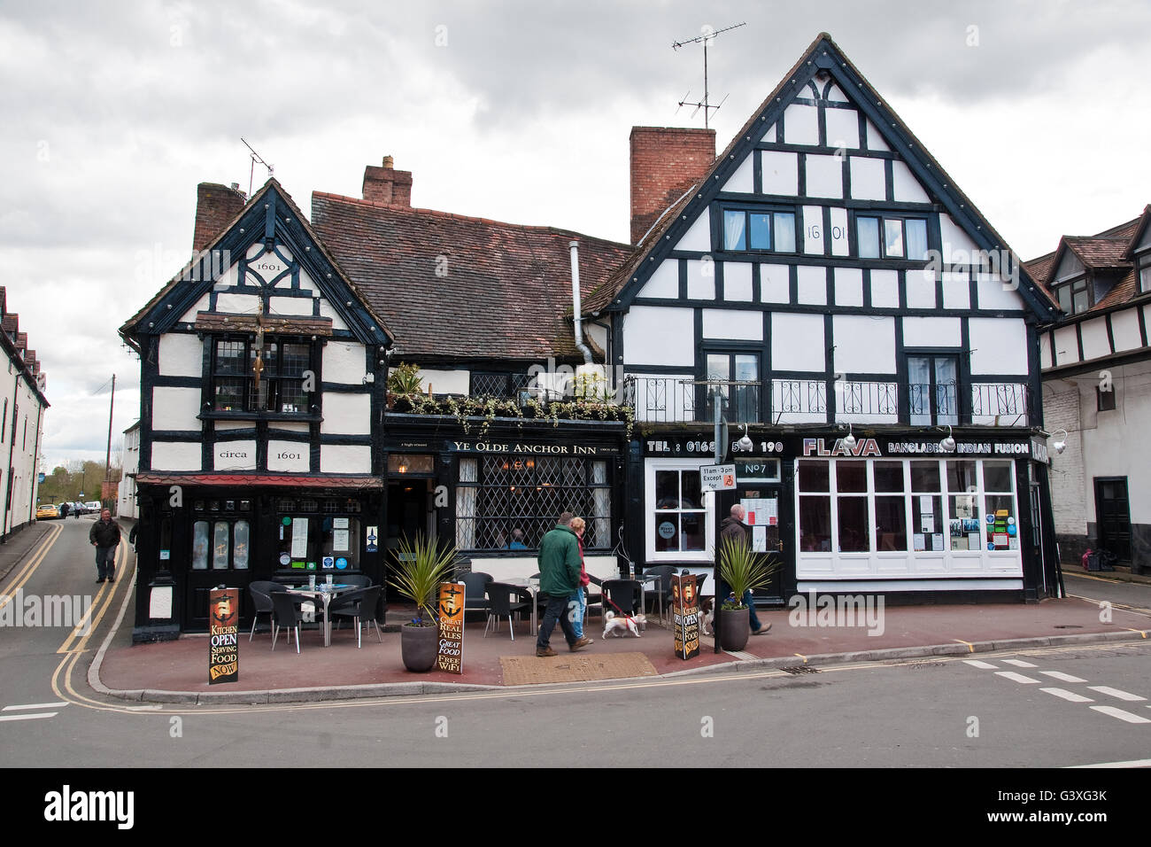 17. Jahrhundert Denkmalschutz in Upton-auf-Severn, Worcestershire Stockfoto