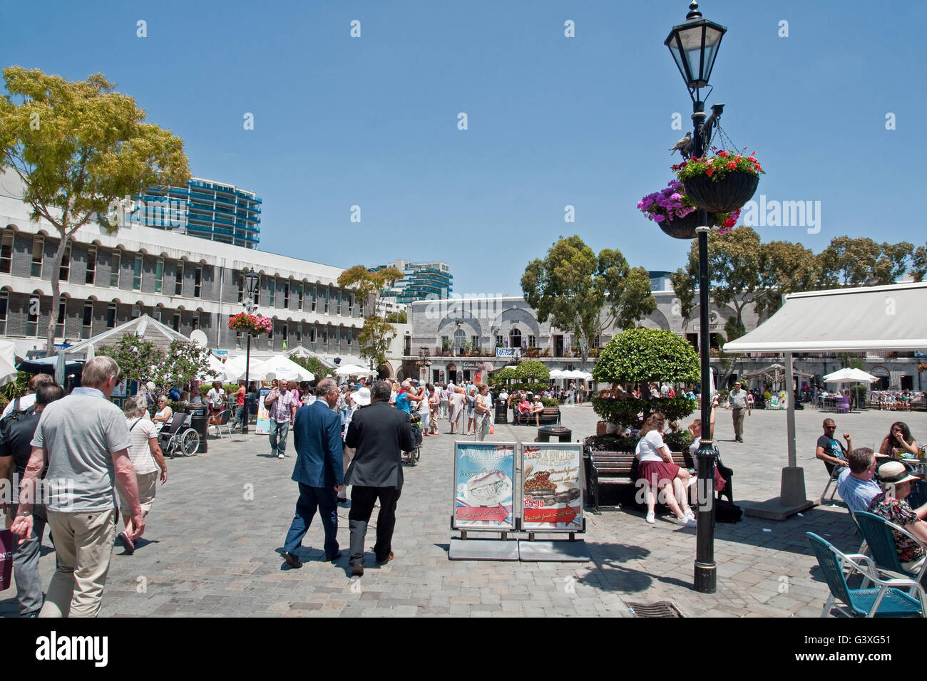 Kasematte Square, Gibraltar Stockfoto