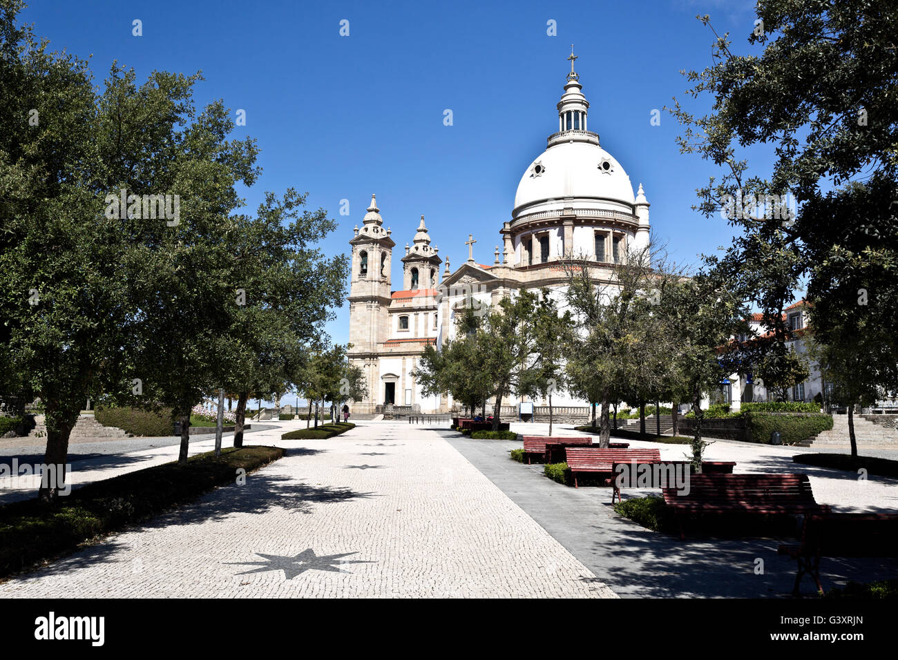 Das Heiligtum unserer lieben Frau von Sameiro in Braga, Portugal Stockfoto