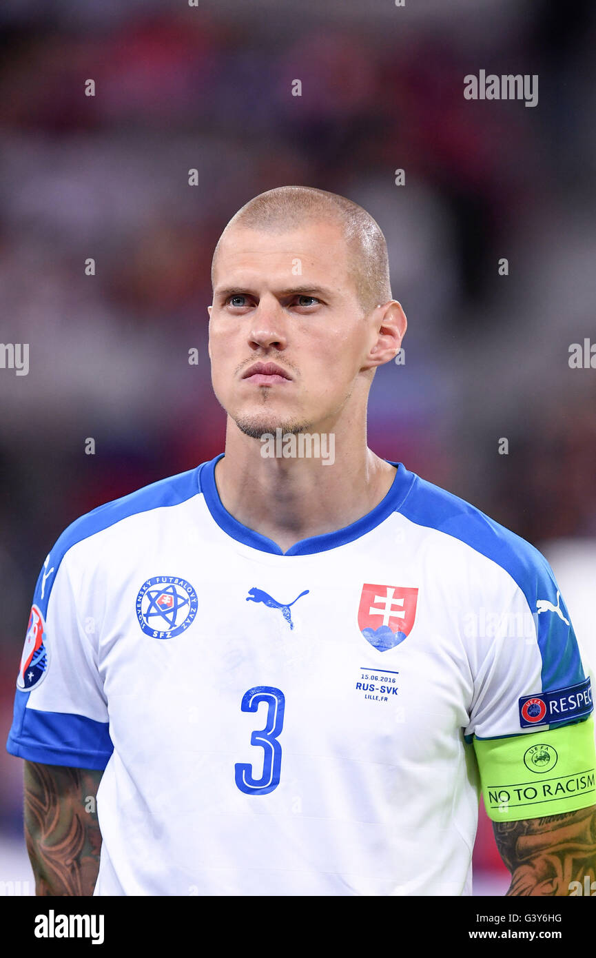 Martin Skrtel (Slowakei);  15. Juni 2016 - Fußball: Uefa Euro Frankreich 2016, Gruppe B, Russland 1-2 Slowakei bei Stade Pierre Mauroy, Lille Metropole, Frankreich. (Foto: Aicfoto/AFLO) Stockfoto