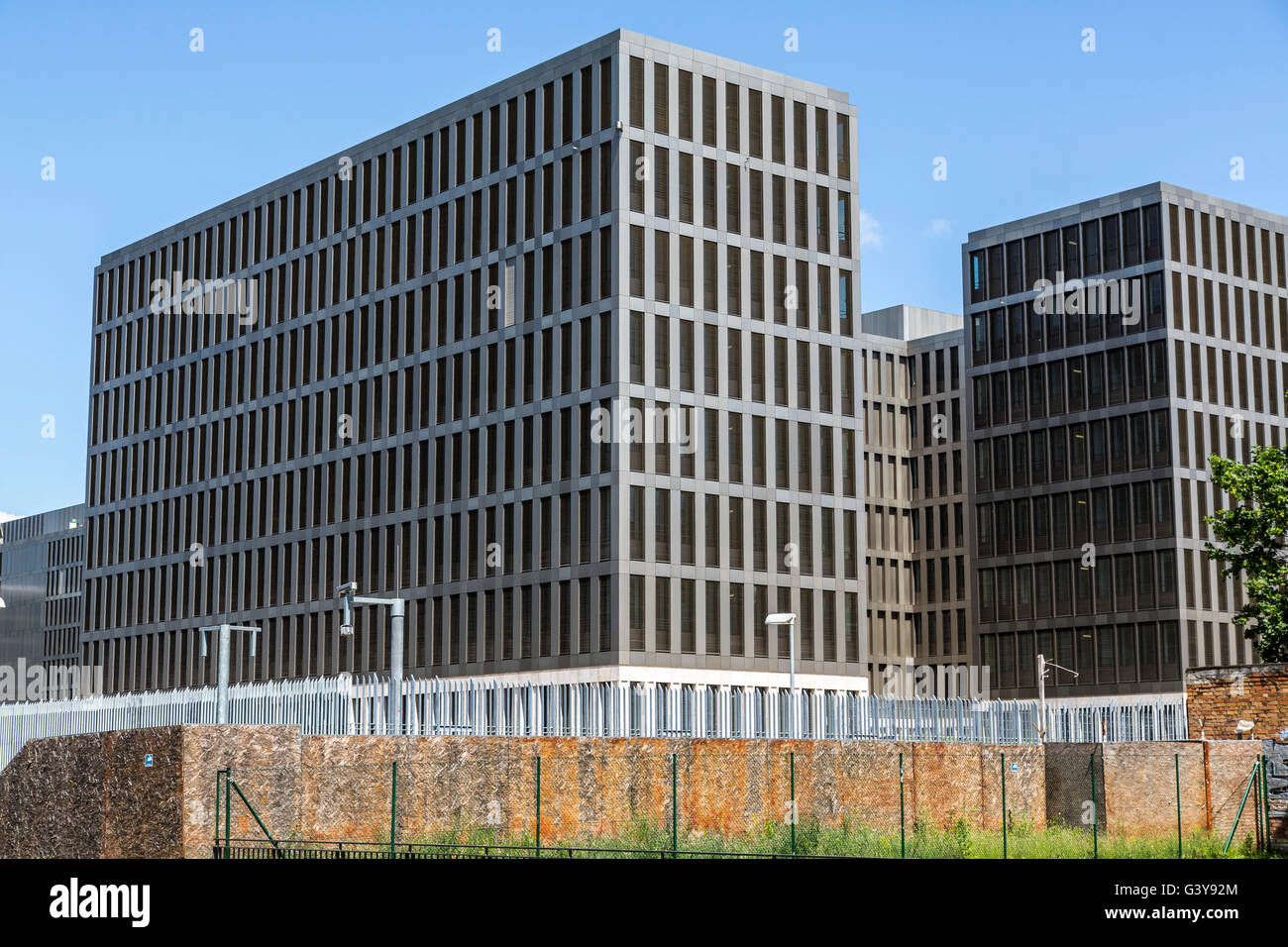 Das neue Hauptquartier des deutschen Auslandsgeheimdienstes, Bundesnachrichtendienst, Berlin, Deutschland Stockfoto