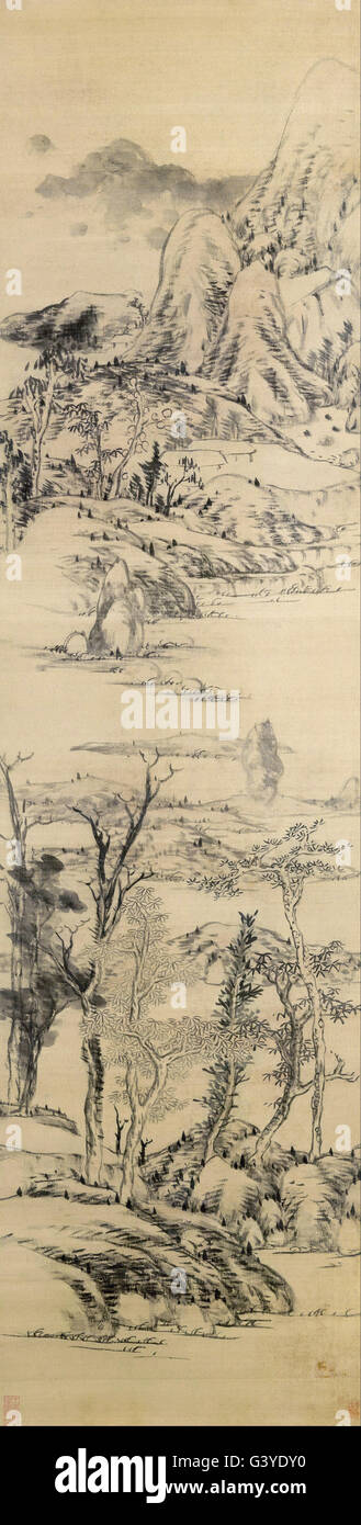 Bada Shanren - Landschaft im Stil von Wang Meng, (c. 1309-1385) Stockfoto