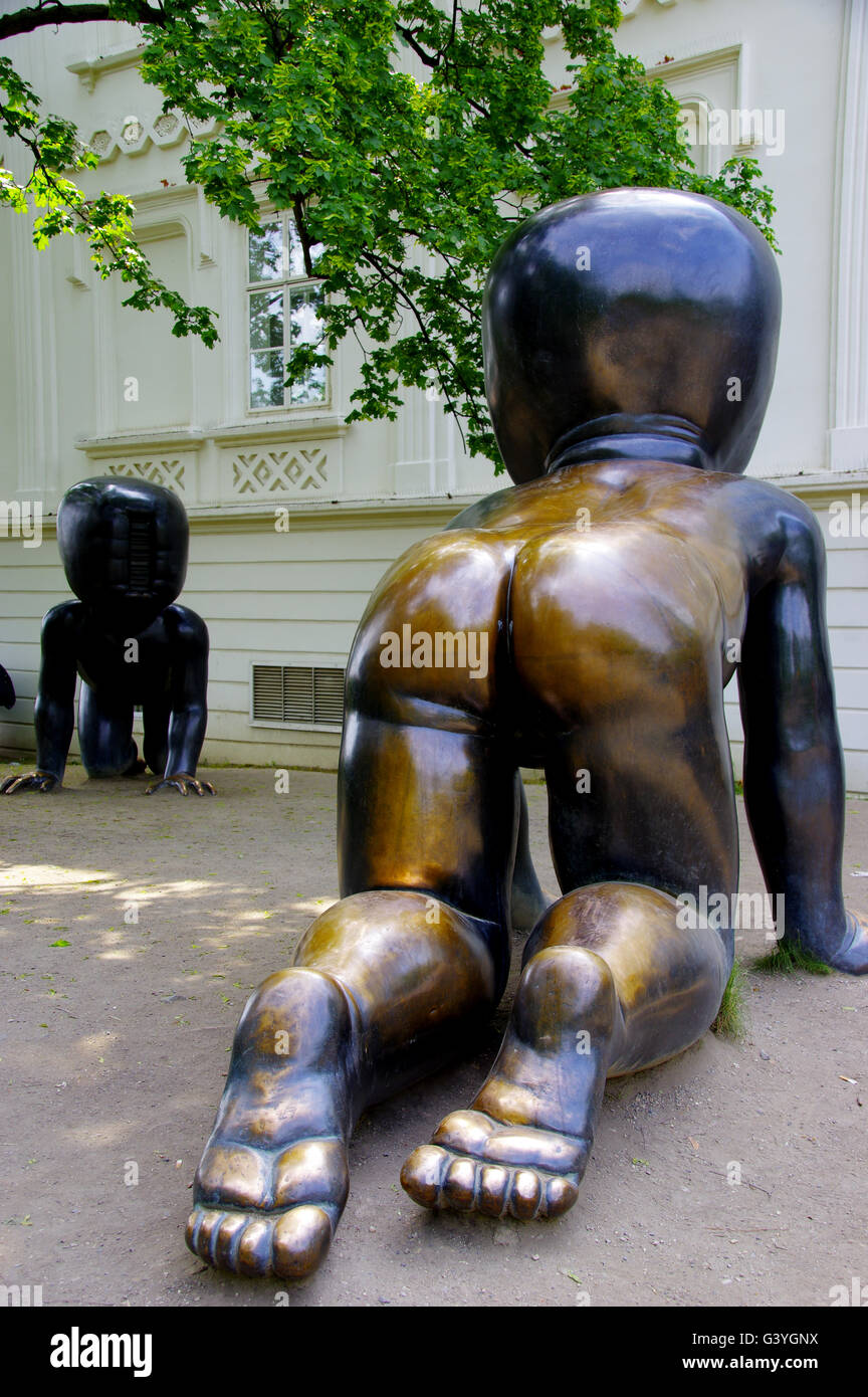Riesenbaby Skulpturen, Prag Stockfoto