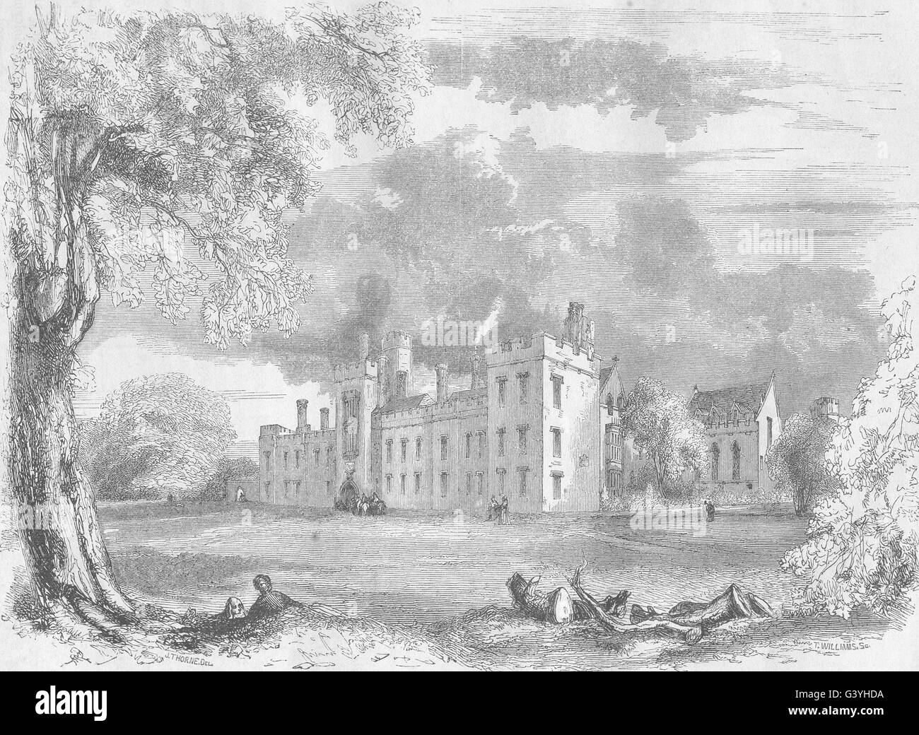 KENT: Penshurst, antiken Druck 1850 Stockfoto