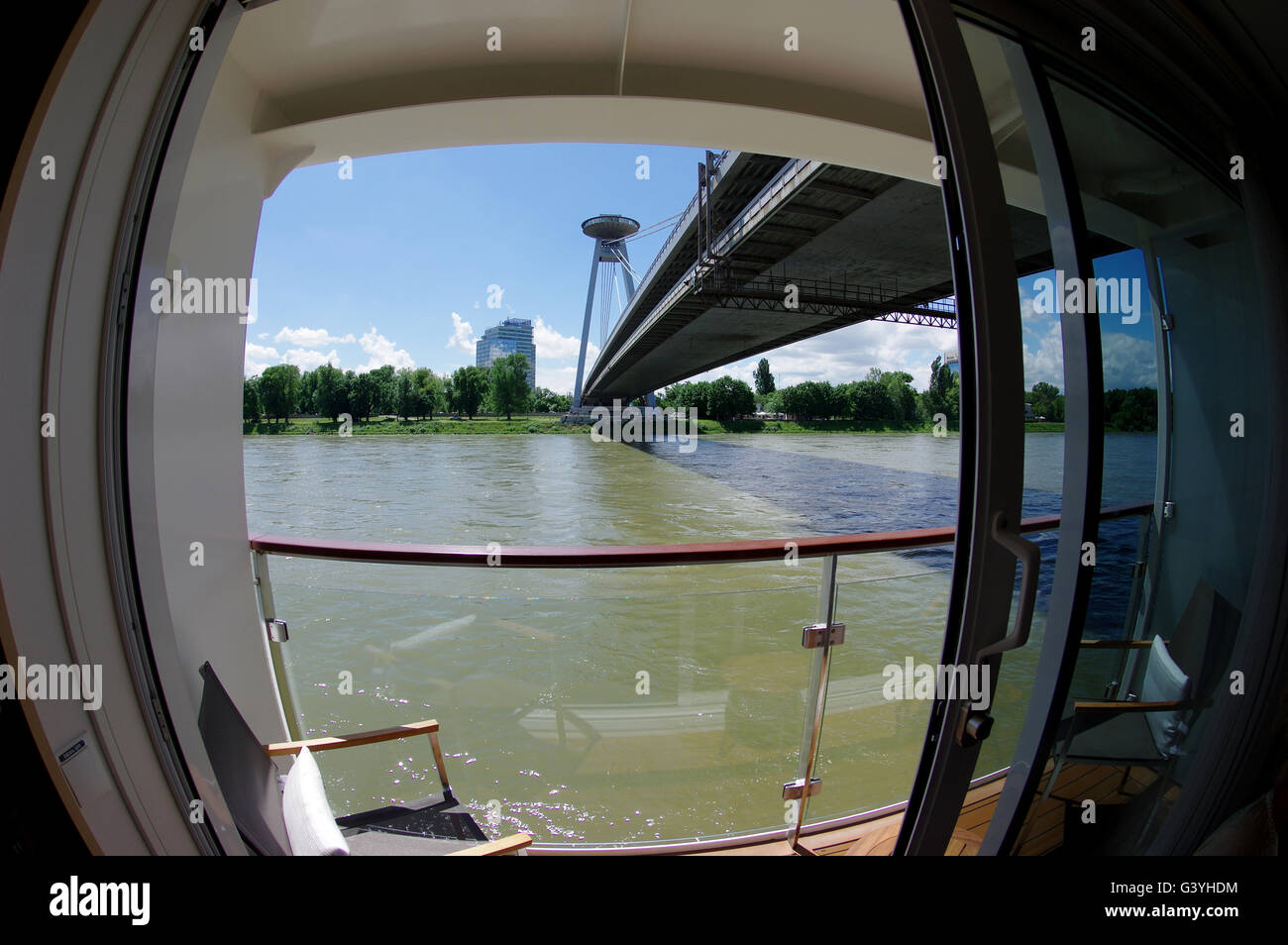 Die meisten SNP-Brücke, Bratislava, Slowakei Stockfoto