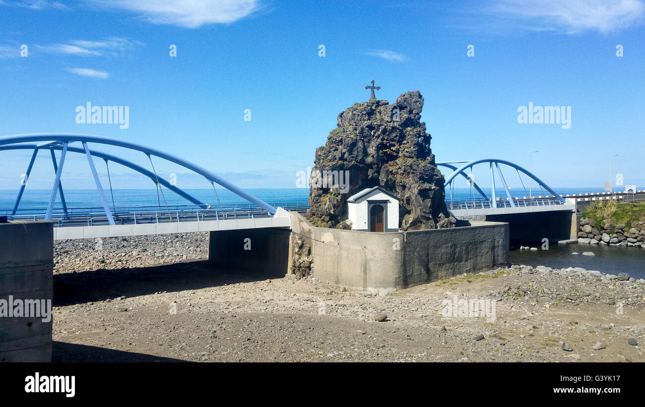 Kapelle in Sao Vincente auf Madeira Insel in der Nähe der Küste des Atlantischen Ozeans Stockfoto