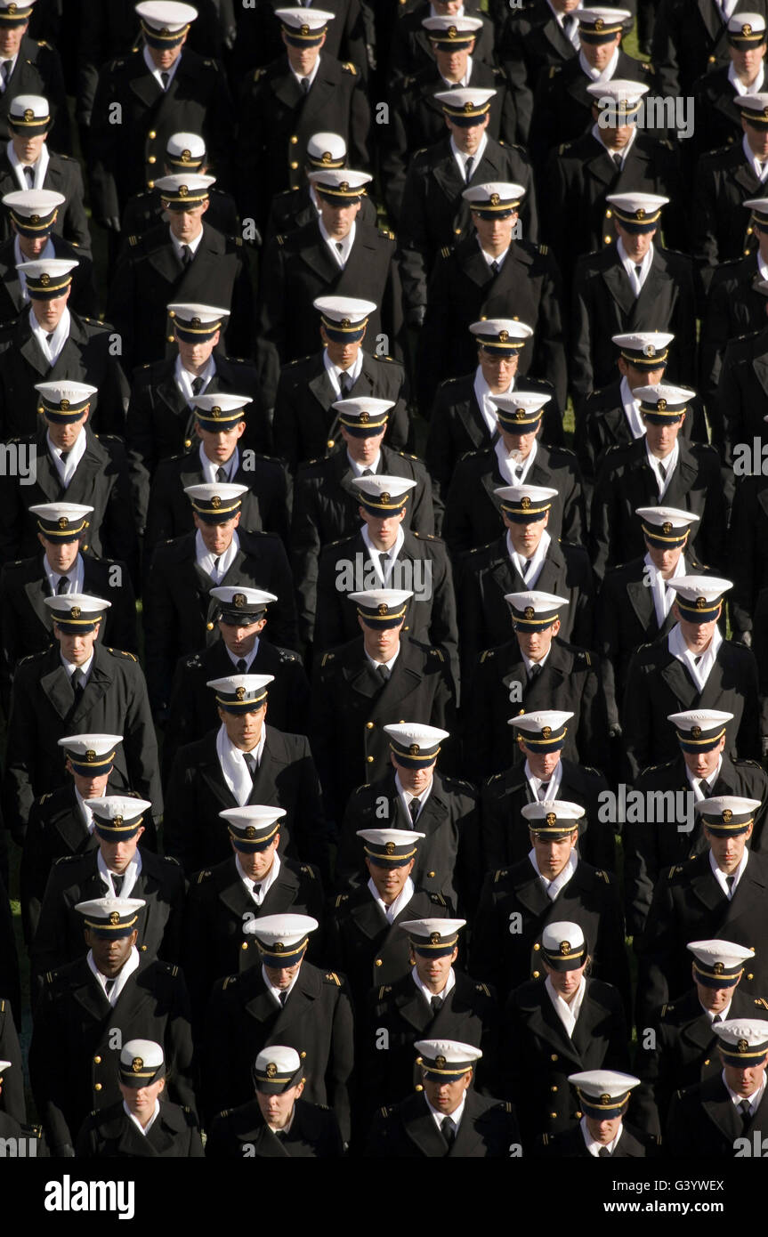 Midshipmen an der US Naval Academy. Stockfoto
