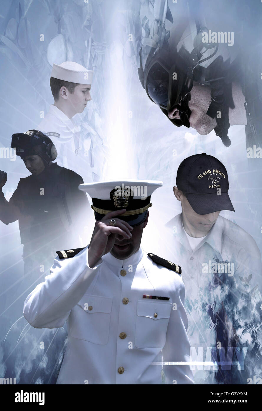 US Navy Foto Illustration. Stockfoto