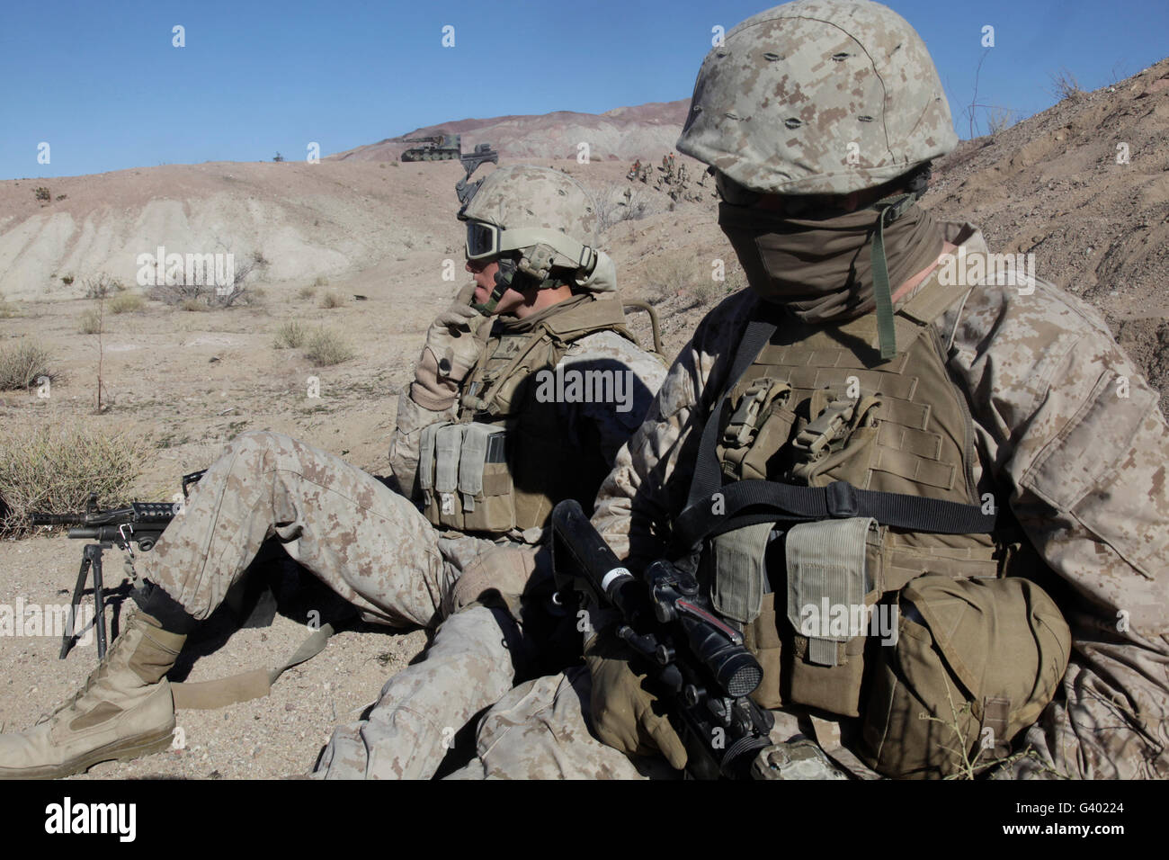 US-Marines Pause eine. Stockfoto