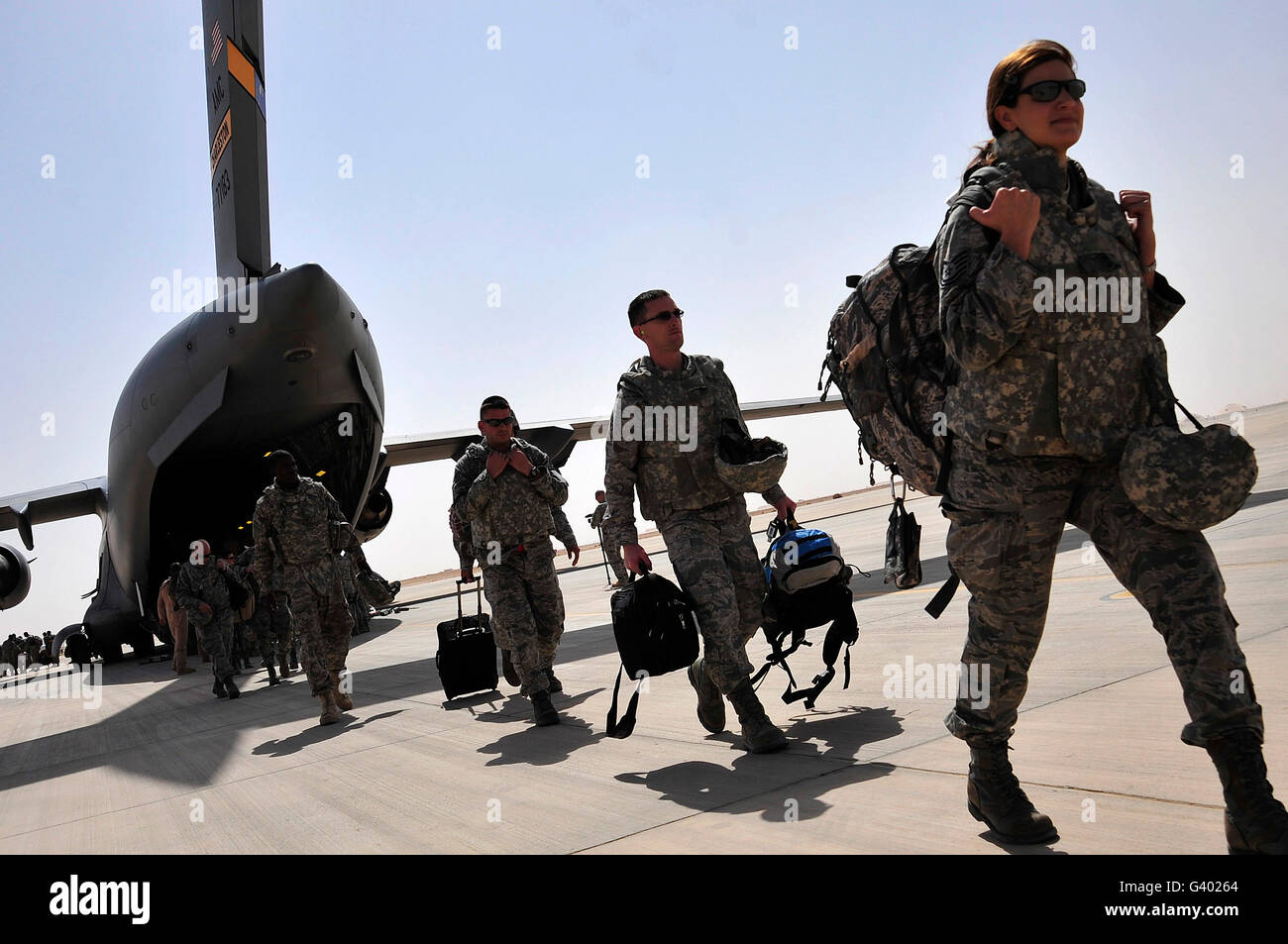 Flieger kommen im Irak zur Unterstützung der Operation New Dawn. Stockfoto
