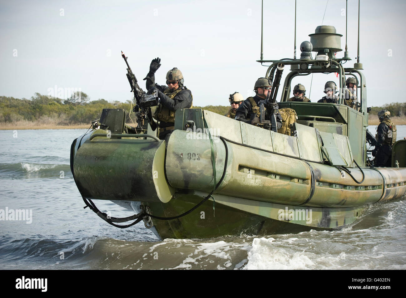 US Navy Matrosen durchführen Heißextraktion Bohrer während Übung Bold Alligator. Stockfoto