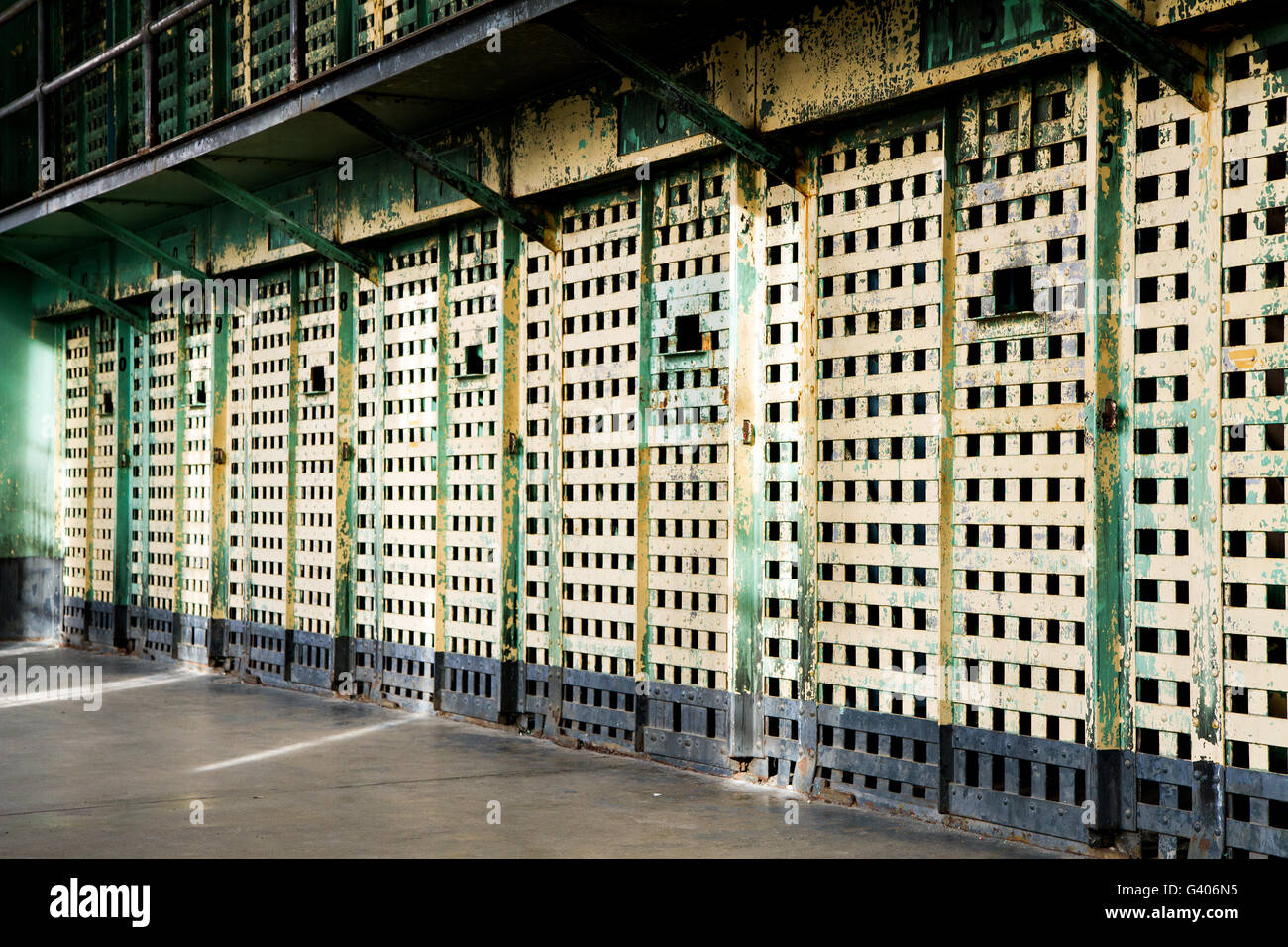 Preis-Zellen geschlossen, wo sie Sträflinge halten würde Stockfoto