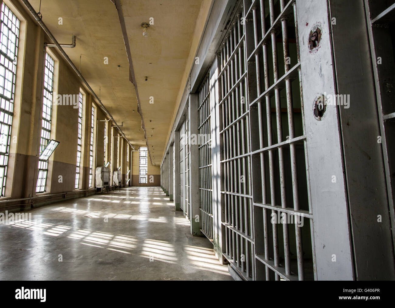 Gittern und einem Flur Stockfoto