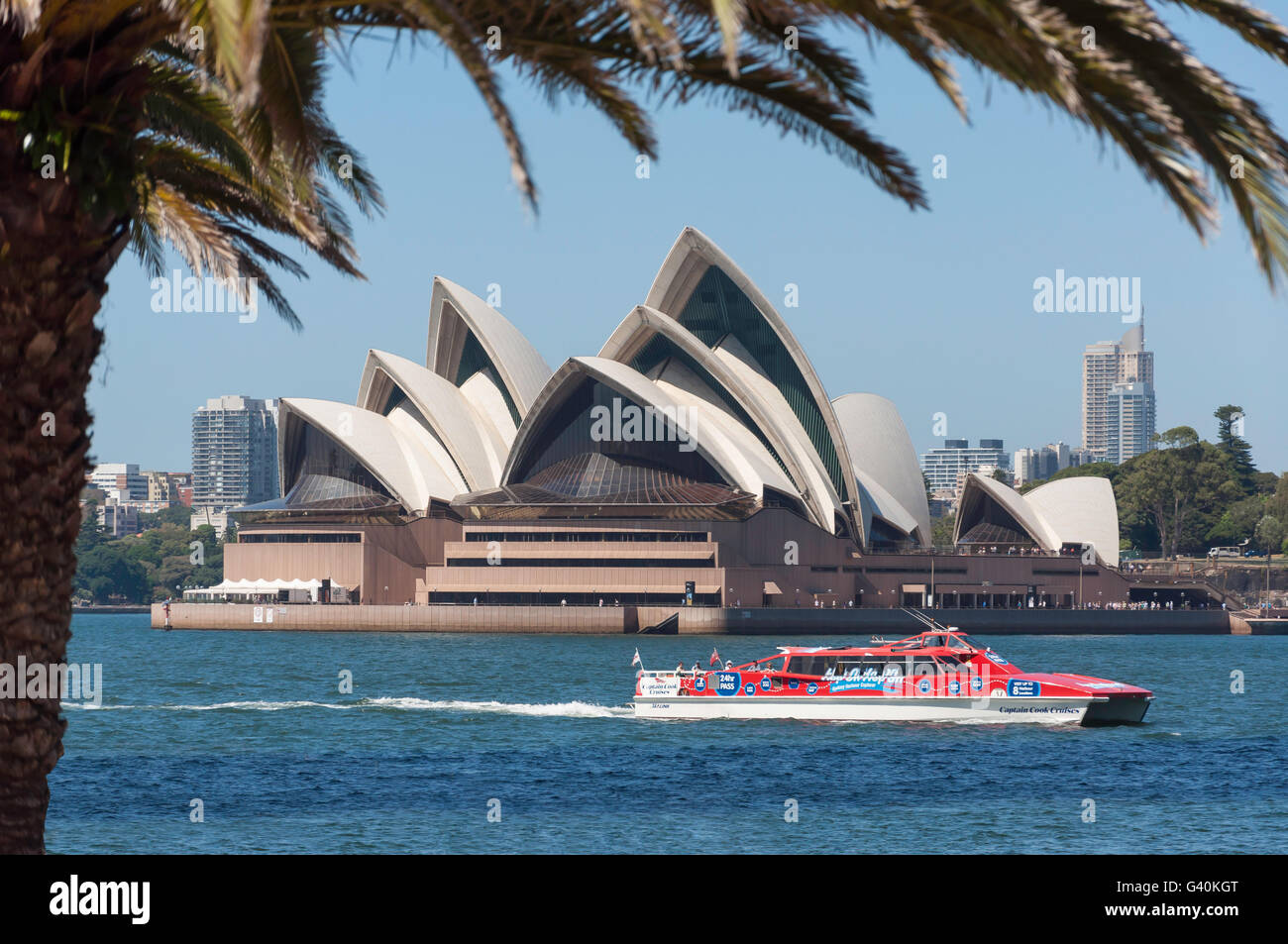 Sydney Opera House von Milsons Point, Sydney, New South Wales, Australien Stockfoto