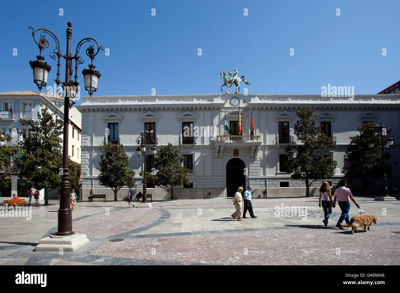 Plaza del Carmen mit dem Rathaus, Stadt Granada, Andalusien, Spanien, Europa Stockfoto