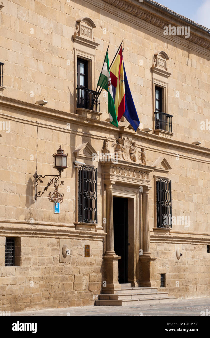 Palacio del Deán Ortega, Parador Nacional de Ubeda, Ubeda, Andalusien, Spanien, Europa Stockfoto