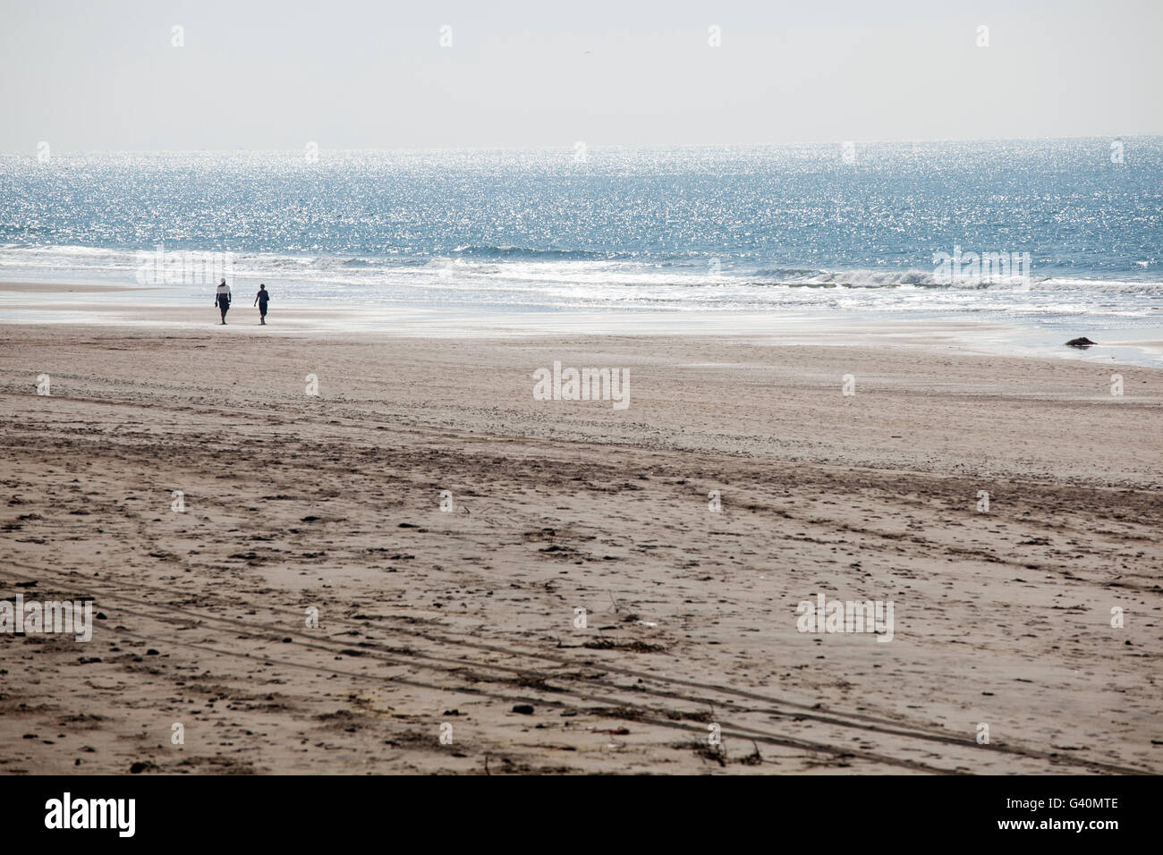 Strand, Playa de Costilla in der Nähe von Rota, Costa De La Luz, Andalusien, Spanien, Europa Stockfoto