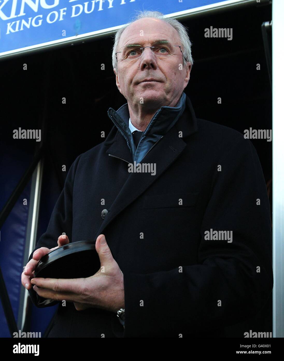 Fußball - FA Cup - Dritte Runde - Leicester City / Manchester City - Walkers Stadium. Leicester City Manager Sven Goran Eriksson vor dem Spiel Stockfoto