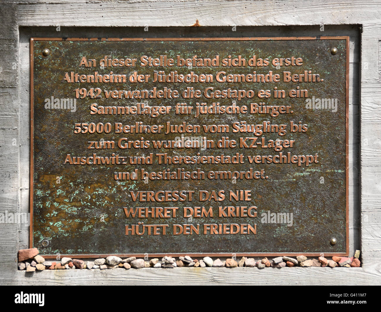 Scheunenviertel Bezirk, dem alten jüdischen Friedhof Berlin-Deutschland Stockfoto