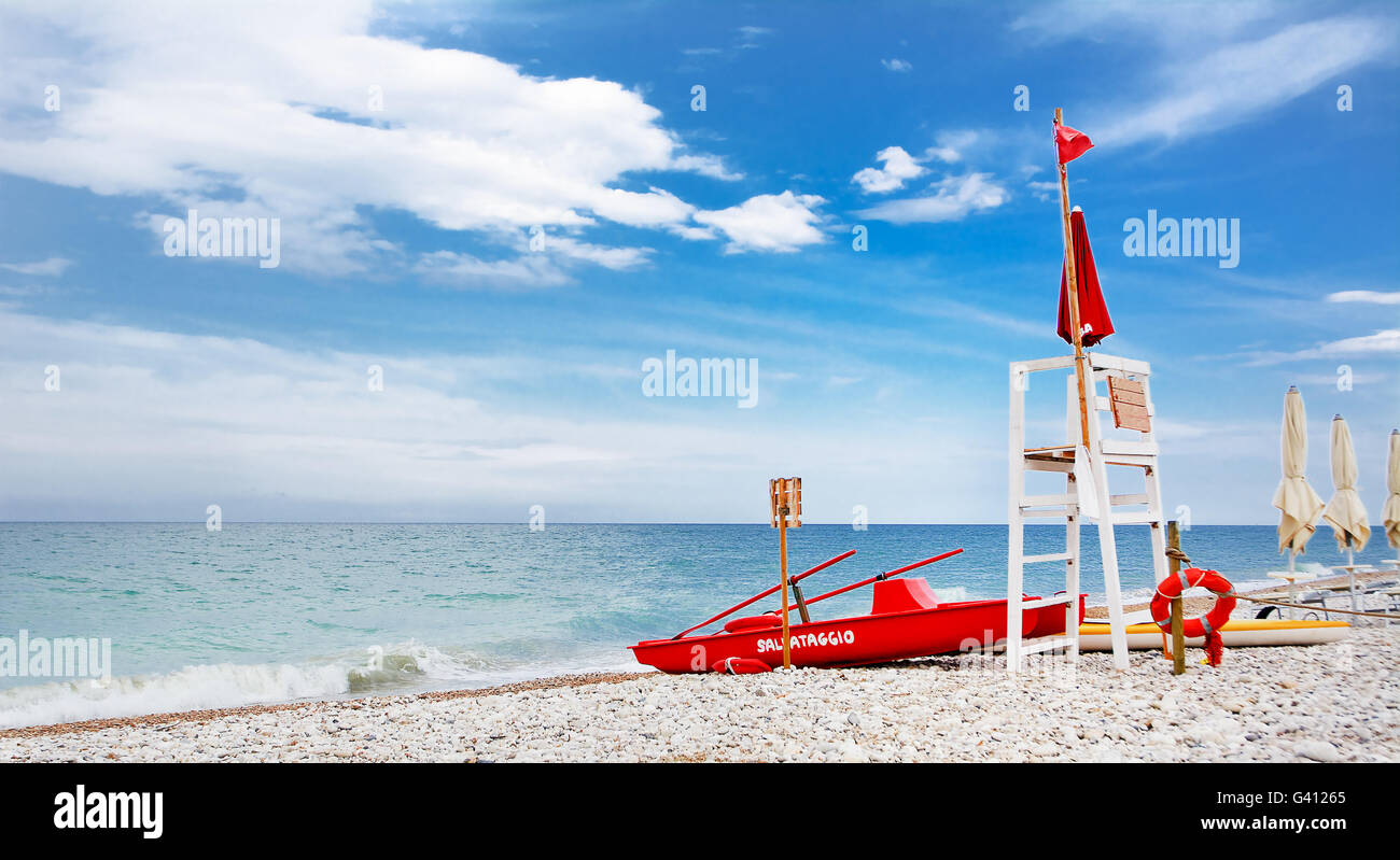 Wachturm für Rettung auf See Stockfoto