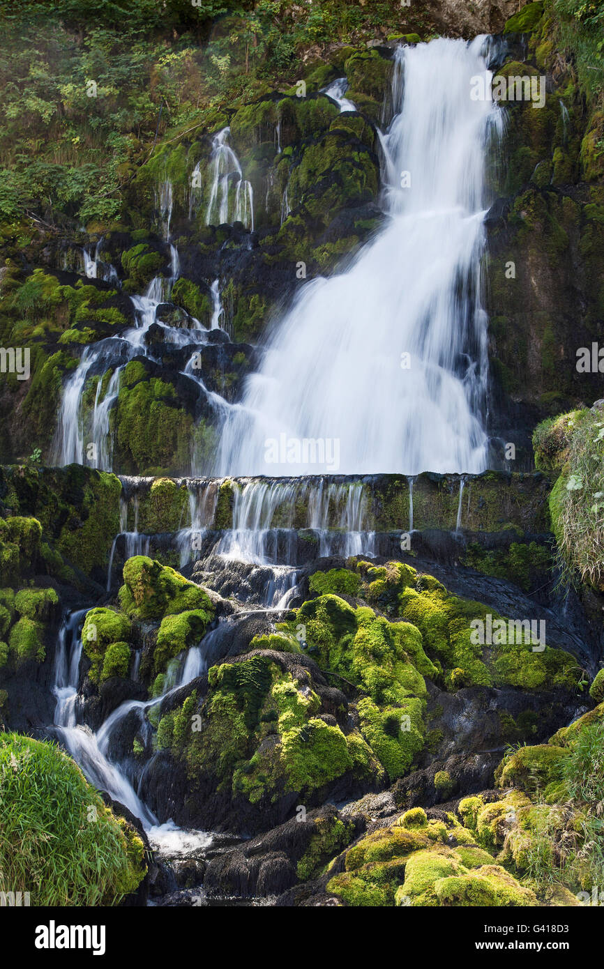 Die Wasserfälle in Jaun, Gruyere, Schweiz. Stockfoto