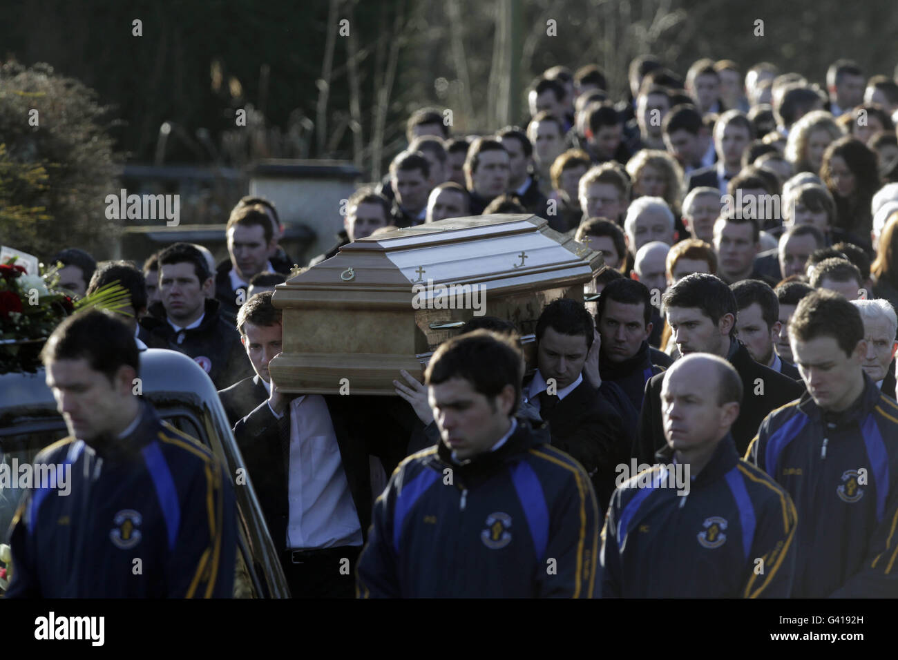 Michaela McAreavey Beerdigung Stockfoto