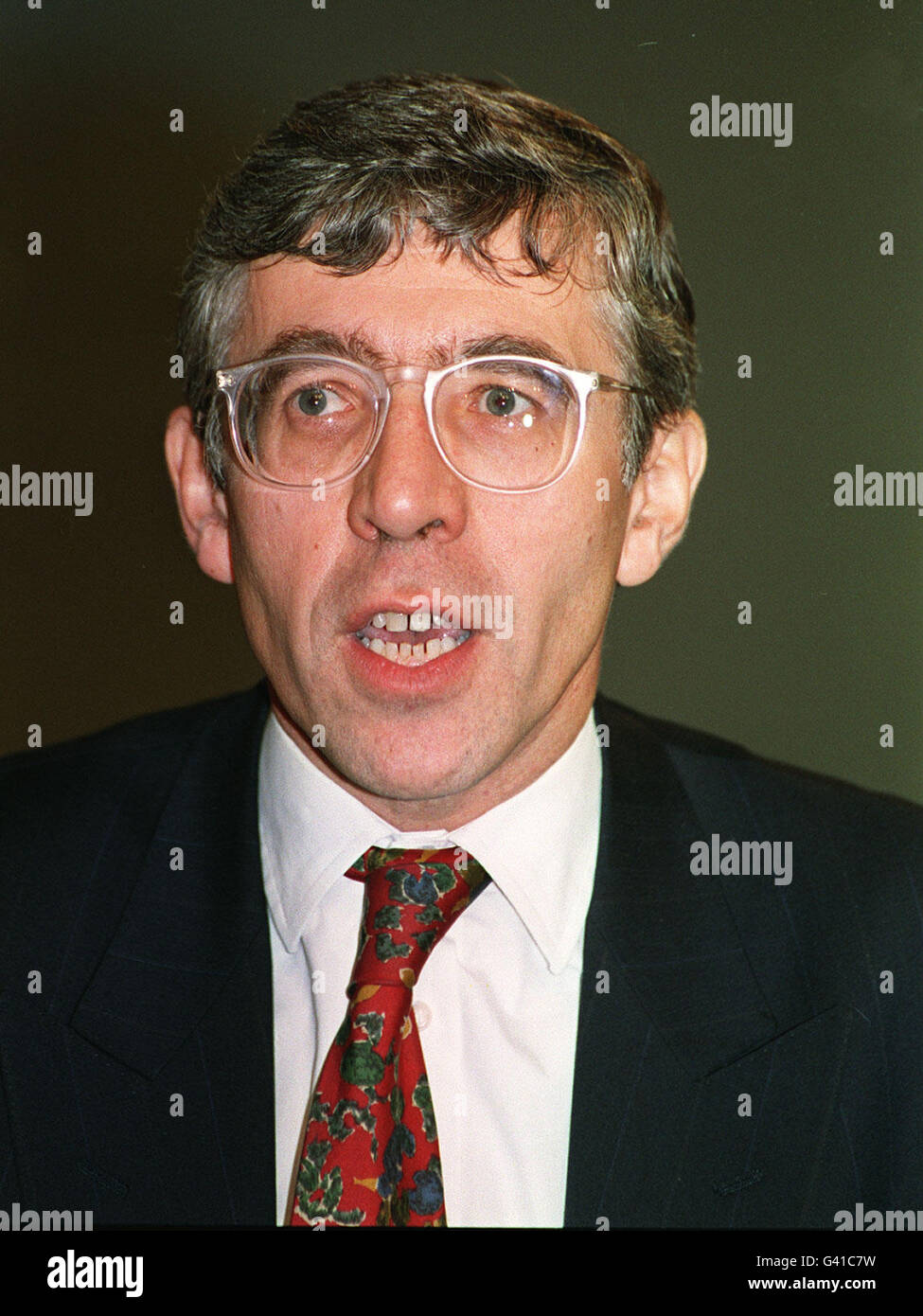 Bibliotheksdatei 257585-12, datiert 2.10.93. Arbeitsrechtlichen Schatten Innenminister und MP für Blackburn, Jack Straw. Stockfoto