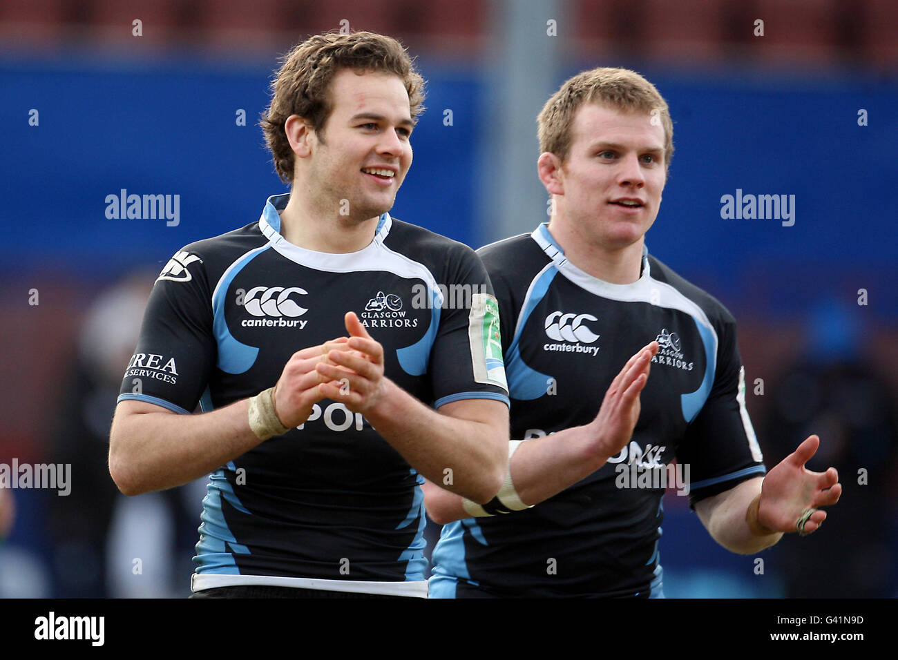 Rugby-Union - Heineken Cup - sechs Pool - Glasgow Warriors V London Wasps - Firhill Arena Stockfoto