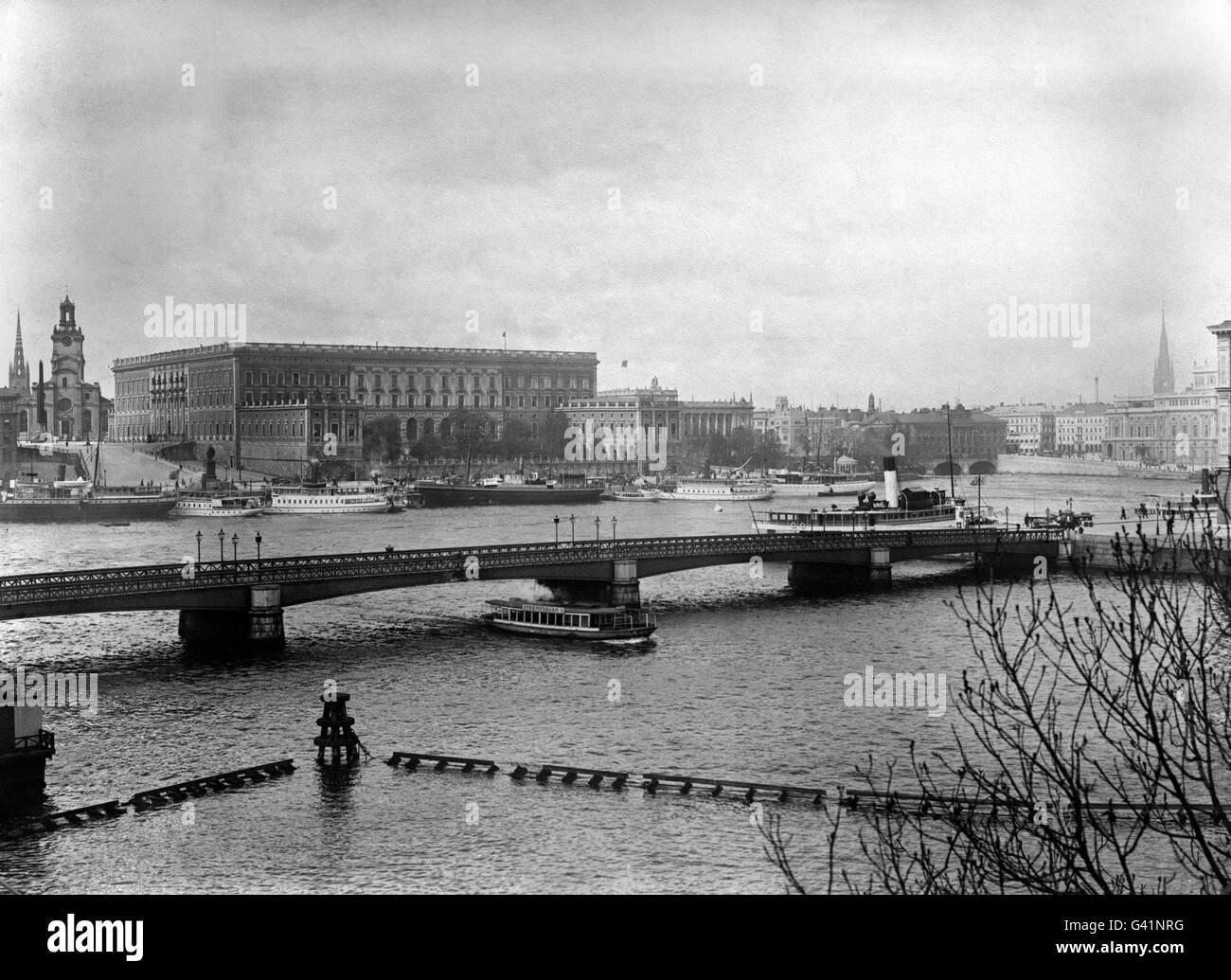 Stockholmer Palast in Schweden, die offizielle Residenz und der große königliche Palast des schwedischen Monarchen Stockfoto